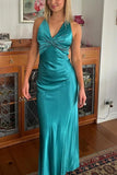 Sexy Mermaid V neckline Long Prom Dress HZ1022