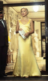 Simple Mermaid Straps Yellow Backless Long Prom Dress HZ1022