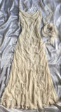 Sexy Sheath Straps Chiffon champagne Long Prom Dresses HZ1022