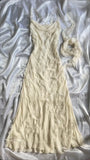 Sexy Sheath Straps Chiffon champagne Long Prom Dresses HZ1022