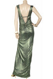 Sexy Sheath V neckline Green Long Prom Dresses HZ1022