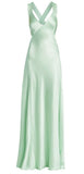 Simple A Line Straps Mint Green Long Prom Dresses HZ1022