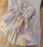 Vintage Ball Gown Gold Homecoming Dresses 18th Birthday Outfits HZ1022