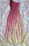 Simple Mermaid Prom Gown With Beads One Shoulder Prom Dress For Teens HZ1022