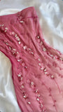 Simple Mermaid Prom Gown With Beads One Shoulder Prom Dress For Teens HZ1022