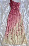 Simple Mermaid Prom Gown With Beads One Shoulder Prom Dress For Teens HZ1022