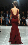 Straps Burgundy Long Prom Dresses For Teens HZ1022