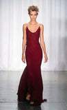Straps Burgundy Long Prom Dresses For Teens HZ1022