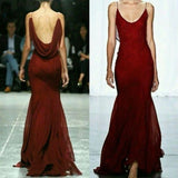 Straps Burgundy Long Prom Dresses For Teens HZ1022