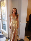 Simple A line Long Prom Dresses Evening Dress HZ1022