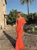 Elegant Mermaid Long One Shoulder Prom Dress 22th Birthday Outfits HZ1022