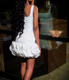 Sexy A line Straps White Short Homecoming Dress HZ1022