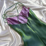 Beautiful A Line Spaghetti Straps Green Long Prom Dresses Evening Gowns HZ1022