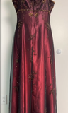 Sexy A Line Spaghetti Straps Burgundy Long Evening Dress Party Dress Prom Dresses HZ1022