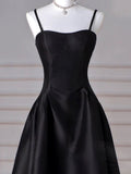 Gorgeous A line Straps Satin Burgundy Prom Dress HZ1022