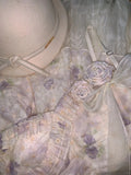 Printed Strapless 3D Flower Sweet A-Line Homecoming Dress HZ1022