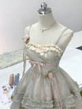 Chic Grey Halter Neck Lace Waist A-Line Homecoming Dress HZ1022
