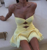 Sexy tube top knot design A-line homecoming dress HZ1022