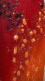 Vintage Orange Chiffon Strap Mermaid Beaded Evening Gown Prom Dress HZ1022