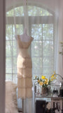 Shiny V-neck Beaded Cake Skirt Mermaid Chiffon Prom Dress HZ1022