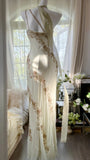 Flowy One Shoulder Chiffon Beaded Elegant Prom Dress HZ1022