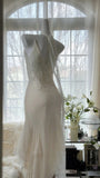 Pure and Elegant Chiffon Strap Beaded Mermaid Prom Dress HZ1022