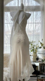Pure and Elegant Chiffon Strap Beaded Mermaid Prom Dress HZ1022