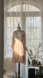 Cute Pink Halterneck Backless Beaded Chiffon Short Prom Dress HZ1022