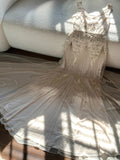 Vintage Palace V-neck Beaded Chiffon Long Prom Dress HZ1022