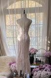 Cute Pink Lace Strap Mermaid Prom Dress HZ1022