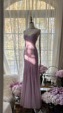 Charming Purple Chiffon Beaded Mermaid Long Prom Dress HZ1022