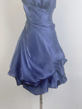 Vintage Dark Green Halter Neck Floral Mini Homecoming Dress HZ1022