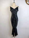 Elegant Black Strapless Satin Mermaid Homecoming Dress HZ1022