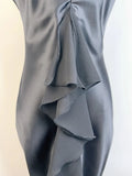Elegant Black Strapless Satin Mermaid Homecoming Dress HZ1022