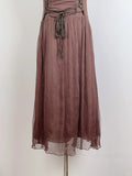 Vintage Brown 3D Flower Braided Homecoming Dress HZ1022
