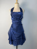 Elegant Halterneck Floral Skirt Homecoming Dress HZ1022