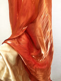 Beautiful Orange Shoulder Strap Laser 3D Flower Mermaid Prom Dress HZ1022