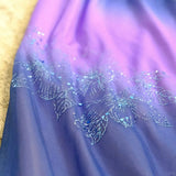 Sparkling Galaxy Chiffon Halter Neck Glitter Purple Prom Dress HZ1022