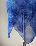 Stunning Blue Spaghetti Strap Beaded Fitted Prom Dress HZ1022