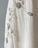 Elegant White Halter Neck Chiffon Beaded Prom Dress HZ1022