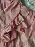 Cute Pink Spaghetti Strap Laser Ruffle Homecoming Dress HZ1022