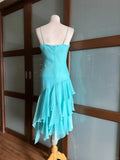 Beautiful Blue Chiffon Ruffle Homecoming Dress HZ1022