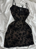Vintage Purple Black Lace Strap Mini Homecoming Dress HZ1022