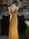 Beautiful Mermaid Spaghetti Strap Beaded Long Prom Dress HZ1022