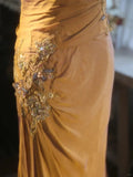 Beautiful Mermaid Spaghetti Strap Beaded Long Prom Dress HZ1022