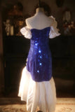 Sparkling One Shoulder Violet Sequin Mermaid Long Prom Dress HZ1022