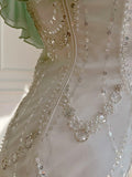Beautiful Spaghetti Strap Mermaid Beaded Chiffon Prom Dress HZ1022