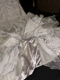 Elegant Grey Strap Mermaid Tulle Irregular Prom Dress HZ1022