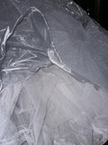 Sparkling Galaxy Silver Beaded Bow Tulle Princess Prom Dress HZ1022