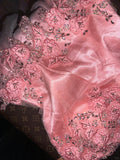Cute Pink Strapless Beaded Tulle Princess Prom Dress HZ1022